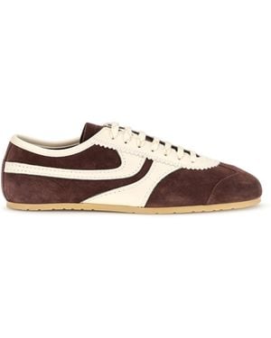 Dries Van Noten Leather Paneled Sneakers - White