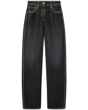 Versace Studded Denim Pants - Black