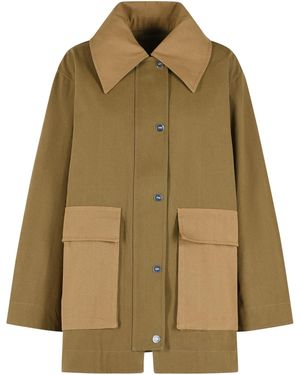 Ganni Cotton Jacket - Natural
