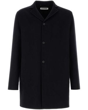 Jil Sander Midnight Cashmere Blend Coat - Black