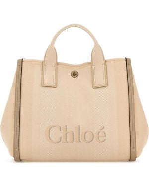 Chloé Canvas Carry Shopping Bag - Natural
