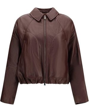 Brunello Cucinelli Nappa Jacket Ruby - Brown