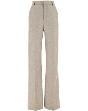 ANDAMANE Melange Stretch Wool Blend Pant - Natural