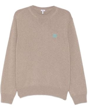 Loewe Anagram Wool Sweater - Natural