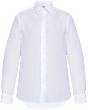 Etro Cotton Jacquard Shirt With Gecko Motif - White