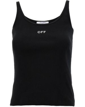 Off-White c/o Virgil Abloh Tank Top With Logo - Black