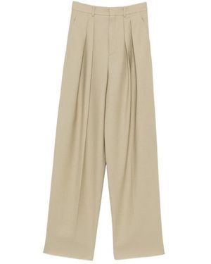 Saint Laurent Neutrals Pants - Natural