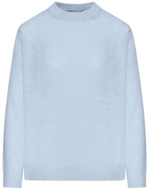 Max Mara Linen Crewneck Sweater - Blue