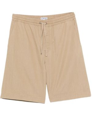 Loewe Cotton Shorts - Natural