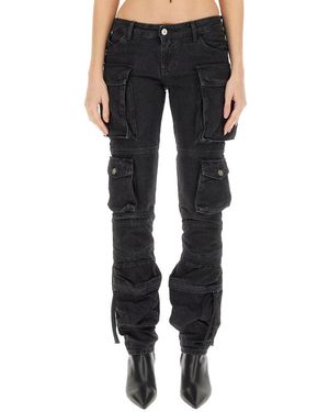 The Attico "Essie" Cargo Jeans - Black