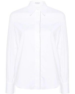Brunello Cucinelli Shirt With Monili Detail - White