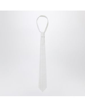 1989 STUDIO Striped Tie - White