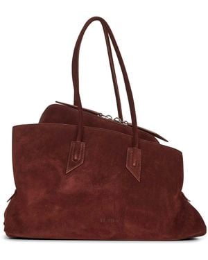 The Attico "La Passeggiata Medium" Top Handle Bag - Purple