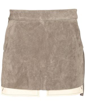Rick Owens "Fog Cut" Miniskirt - Brown