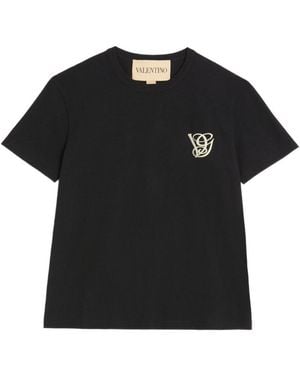 Valentino T-Shirt With Logo - Black