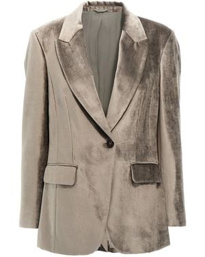 Brunello Cucinelli Cotton Blazer Clothing - Natural