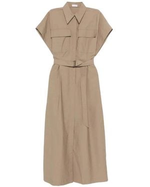 Brunello Cucinelli Cotton Long Dress - Natural