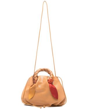 Hereu Bombon Foulard Leather Handbag - Pink