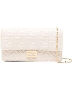 Fendi Neutrals Clutch Bags - Natural