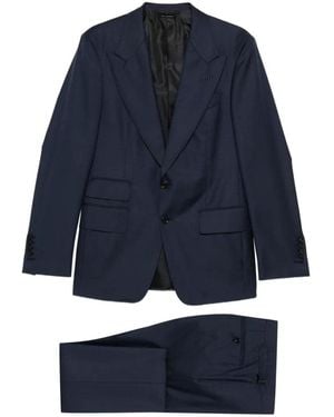 Tom Ford Shelton Single-Breasted Wool Suit - Blue