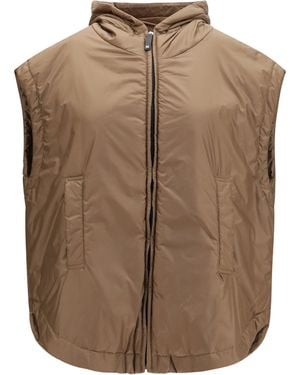 Max Mara Hooded Padded Vest - Brown