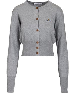 Vivienne Westwood "Bea" Cropped Cardigan - Gray