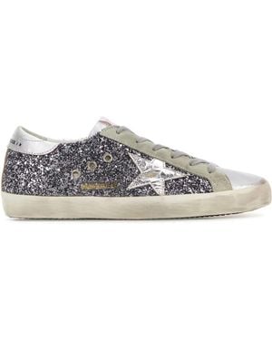 Golden Goose Super-Star Glitter Upper - Gray
