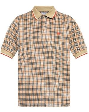 Burberry Neutrals Polo Shirts - Natural
