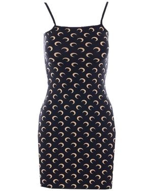 Marine Serre Moon Print Straps Dress - Black