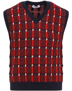 Jil Sander Sleeveless Knitted Vest - Red