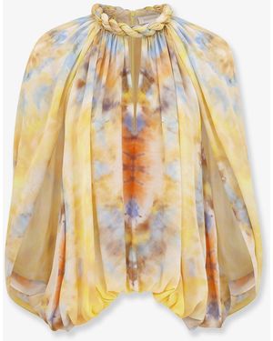 Zimmermann Silk Top Alchemy Twist Billow - Metallic