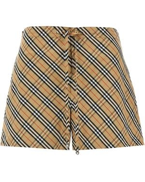 Burberry 'Check' Shorts - Natural