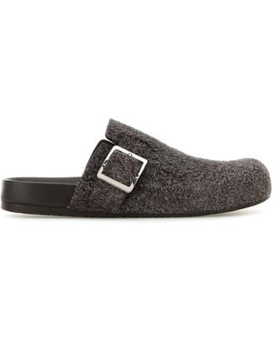 Loewe Mud Suede Ease Buckle Slippers - Multicolor