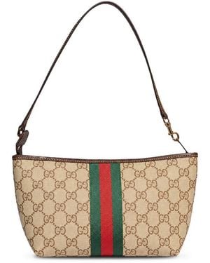 Gucci Small Pouch With Strap And Web - White