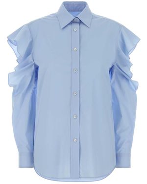 Moschino Light-blue Poplin Shirt