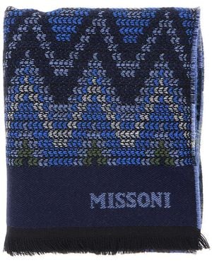 Missoni Scarf With Elegant Design - Blue