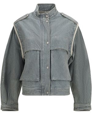 Isabel Marant Marant Etoile Edany Cotton Twill Jacket - Gray