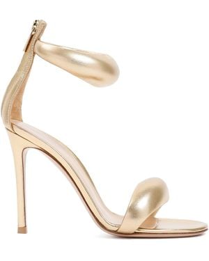 Gianvito Rossi Elegant Stiletto Sandals With Ankle Strap - Metallic