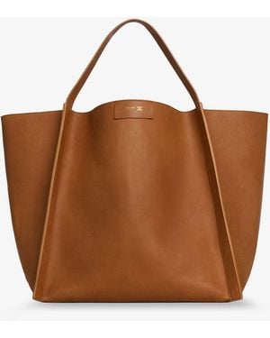 Celine Cube Leather Handbag - Brown