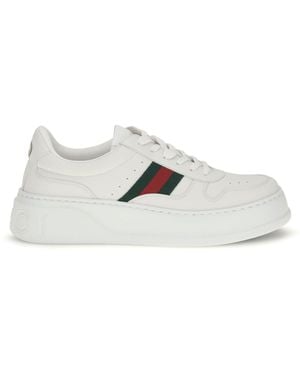Gucci Sneakers Oversized Sole Calf Leather - White