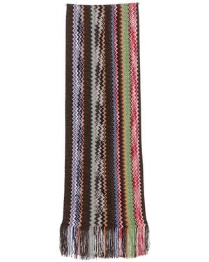 Missoni Zig Zag Print Scarf - Brown