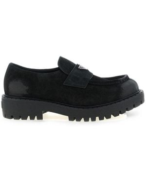 Prada Leather Loafers - Black