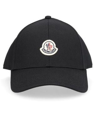 Moncler Cotton Baseball Cap - Black