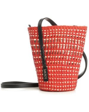 Loewe Paula's Ibiza Braid Bag - Red