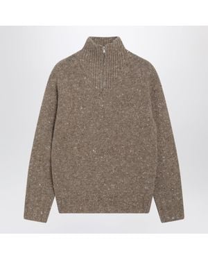 AURALEE Melange Sweater - Gray