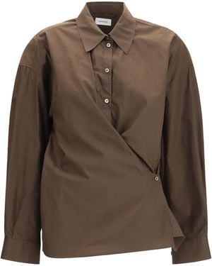 Lemaire Cotton Blend Shirt Truffle - Brown
