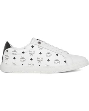 MCM Printed Canvas Terrain Sneakers - White