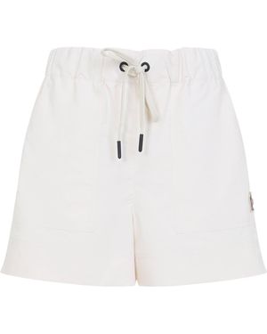 Moncler Cream Patch-Logo Short - White
