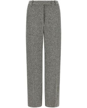 Tom Ford Houndstooth Pattern Pants - Gray