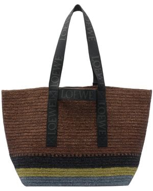 Loewe Rafia Bold Shopper - Brown
